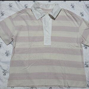 Everlane Retro Jersey Polo (S, Pale Orchid)